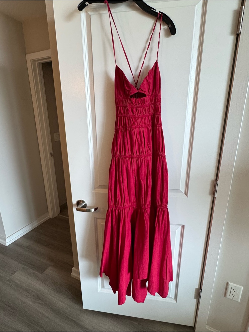 REVOLVE Fuchsia Tiered Midi Dress